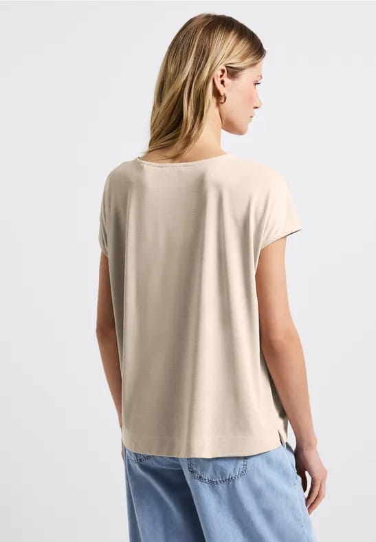 Silk-Look Shirt met tekst