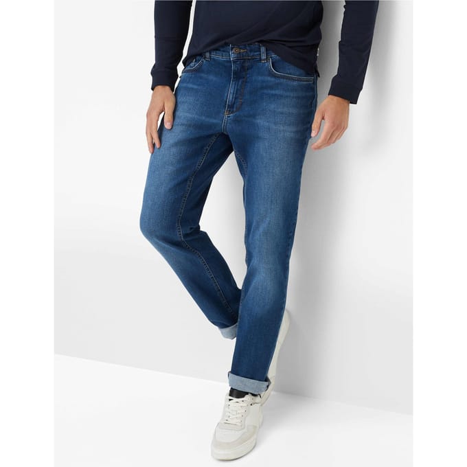 Brax Heren Jeans  Style COOPER, denim lichtblauw, maat 30/32