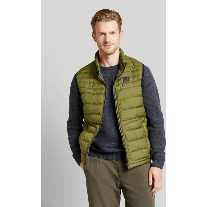 Bugatti Herren Gewatteerd vest van lichtgewicht nylon