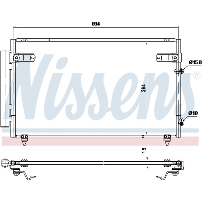 Condensator, airconditioning NISSENS 940368