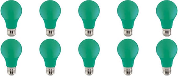 LED Lamp 10 Pack - Specta - Groen Gekleurd - E27 Fitting - 3W