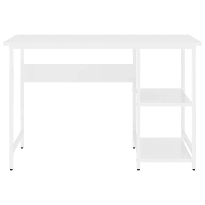 vidaXL - Computerbureau - 105x50x72 - cm - MDF - en - metaal - wit