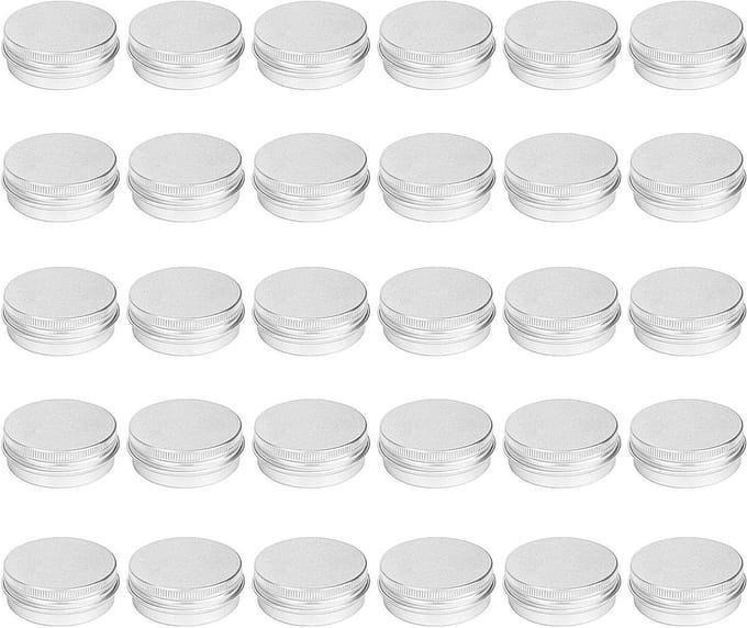 30 Pack Schroef Top Lip Balm Tins Containers (1 oz)