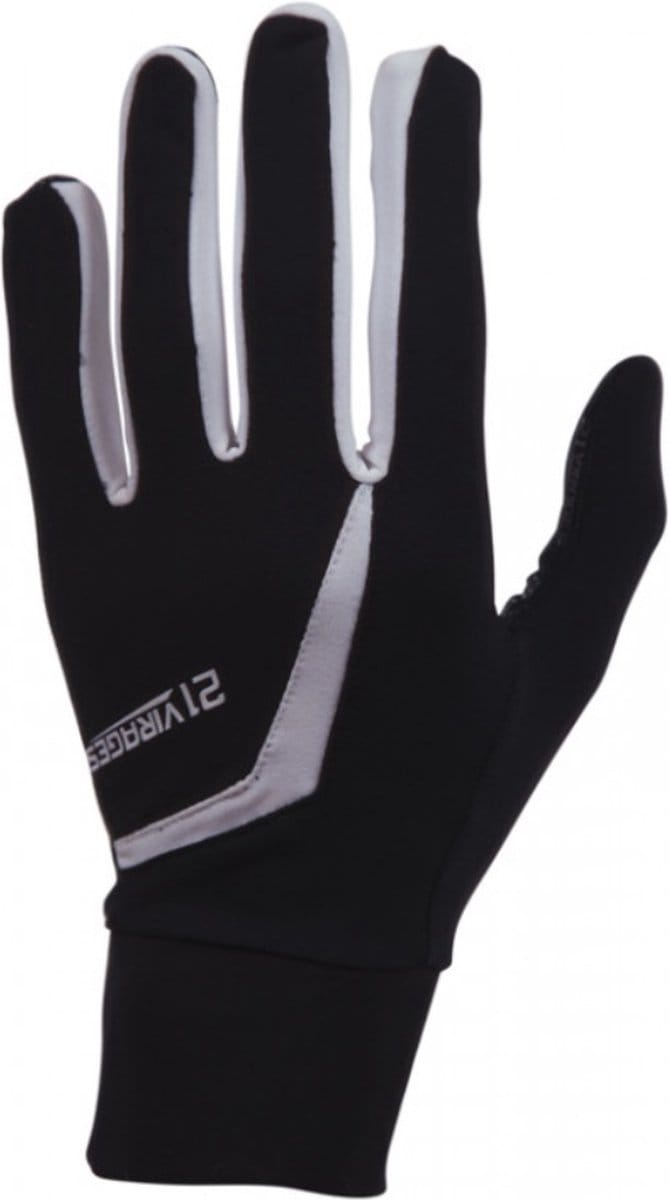 21Virages fietshandschoenen winter winter fleece Zwart Wit-S