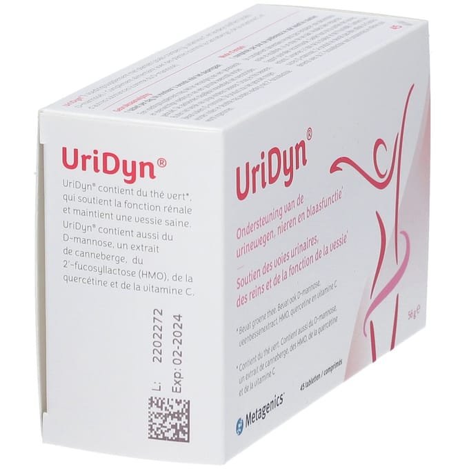 Metagenics UriDyn - Ondersteuning van Unrinwegen, nieren en Blaas - 45 tabletten