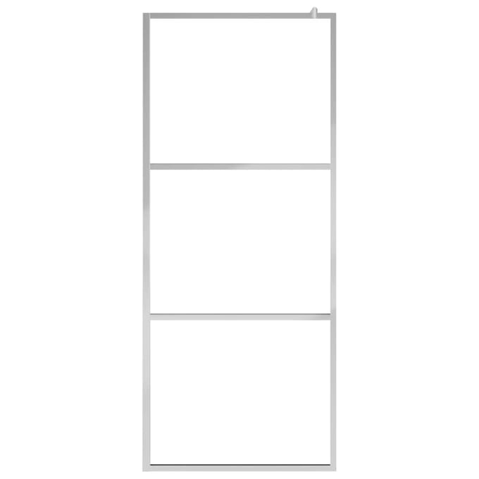 vidaXL - Douche - schermen - zilver - 115 - x - 195 - cm - Glas - en - Aluminium