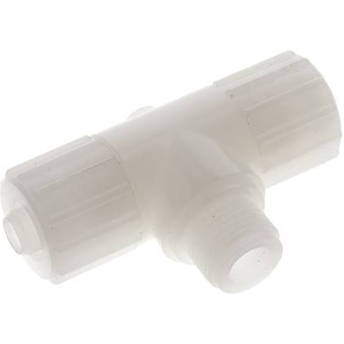 15x9mm & G1/2'' PVDF T-stuk Knelfitting Buitendraad 10bar Kunststof en Polyamide