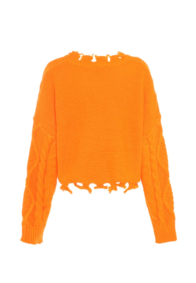 Mymo Gebreide trui Dames oranje