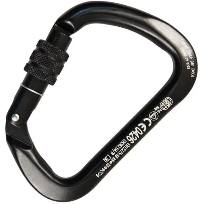 Kong Italy Aluminium Extra Grote Schroefhaak Zwart