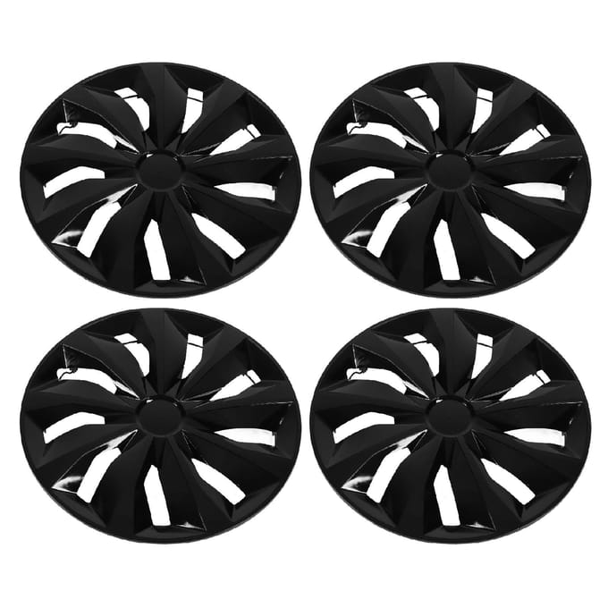 4 Stuks Naafkap 17 Inch Zwart Naaf Beschermende Decoratieve Naafkap Vervanging Voor Ford Focus Transit black
