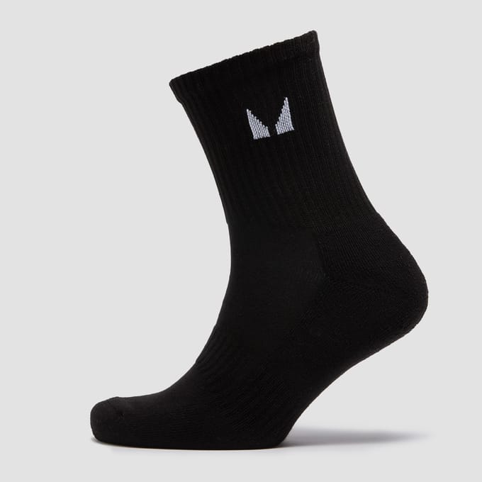 MP Unisex Crew Socks (5 Pack) - Black - UK 2-5