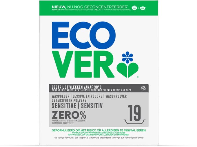 Ecover Waspoeder Universeel Zero 19 Wasbeurten - 950 gr