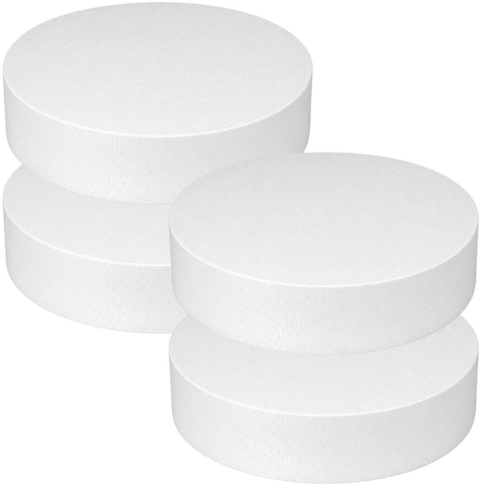 Piepschuim vormen - cirkel - 4x - D27,5 x 4 cm - styropor hobby / DIY vorm - basis knutselfiguren
