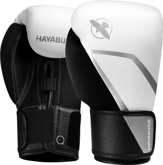 Hayabusa E1 Bokshandschoenen - Wit/Zilver 14 oz
