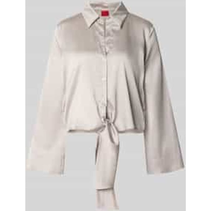 relaxed fit blouse met lange mouwen in satijnlook model 'ERRIKA'