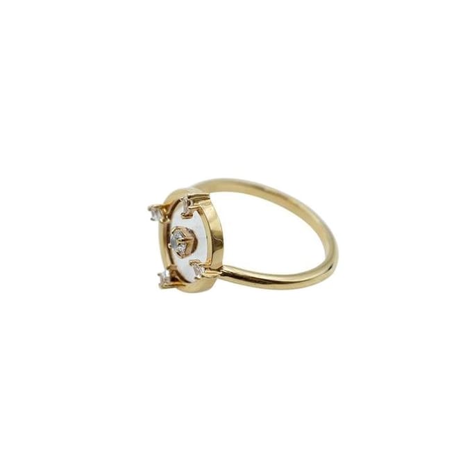 Bagues Swarovski Plaqué Or North pour Femme 5515035 Gold|58|Box (Random Color) blue