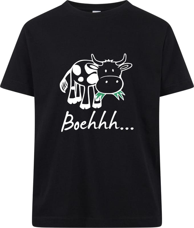 Boehhh? - T-shirt - Korte mouw - Zwart - Maat 68