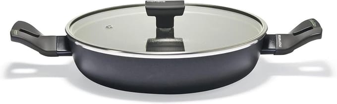 Aluminium Stoofpan Zwart 24 cm - Perfect voor Koken en Braden