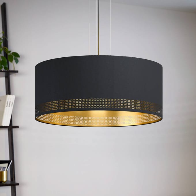 EGLO Esteperra - Hanglamp - E27 - Ø 53 cm - Zwart
