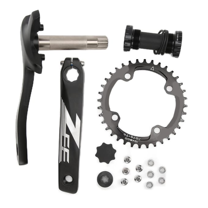 Pédalier de Vélo Élargi Épaissi 104 64BCD 36T Étanche Réduction du Bruit Accessoires de Vélo gray