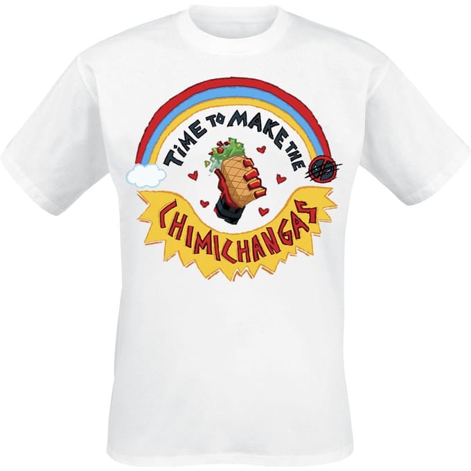Deadpool T-shirt - Chimichangas - M - voor Mannen - wit