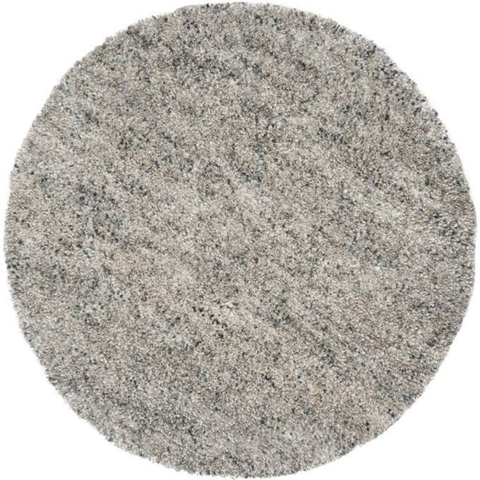 Vloerkleed Zumba Grey Rond ø200 cm - Hoogpolig Wollen Design Vloerkleed