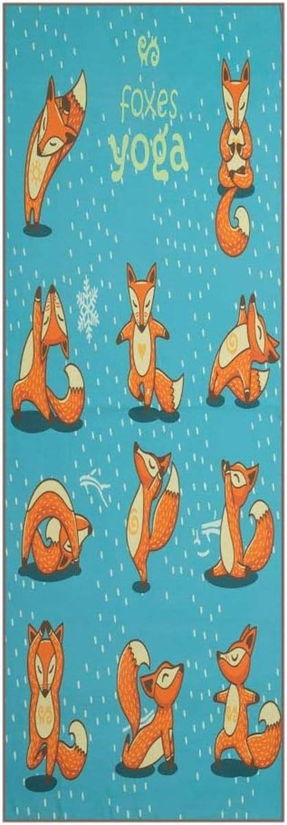 Antislip Yogamat 183 cm Opvouwbaar - Sneldrogend & Wasmachinebestendig - Met Print