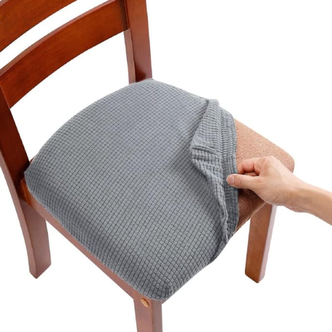 Stretch Jacquard Eetkamerstoel Stoelhoezen Afneembare Wasbare Elastische Gestoffeerde Eetkamerstoel Kussenhoes