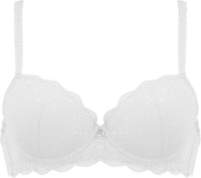 Naturana beugel BH met lichte padding en kant maat 80E wit
