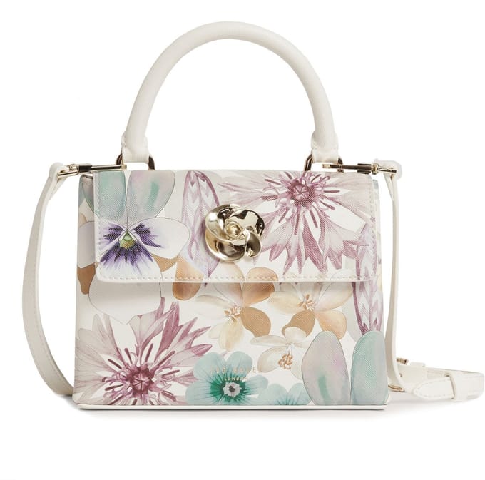 Ted Baker schoudertas Helensi Petal Print Mini Top Handle Bag White veelkleurig
