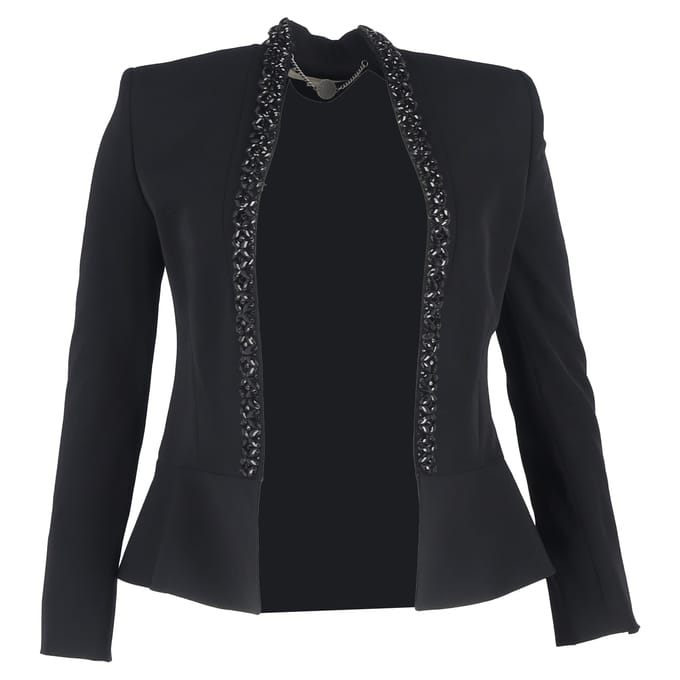 Stella McCartney Versierde Blazer in Zwarte Wol