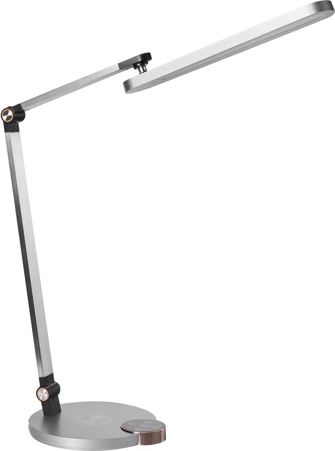 CAROY - Bureaulamp LED - Grijs - Synthetisch materiaal