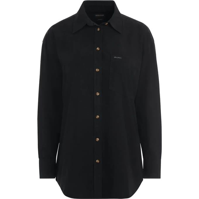 Guess Jeans Oversize Pocket Overhemd Met Lange Mouwen Zwart M Vrouw