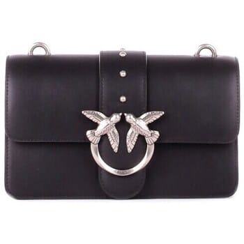 PINKO schoudertas Love One Mini ST. CL. Nero - Old Silver zwart