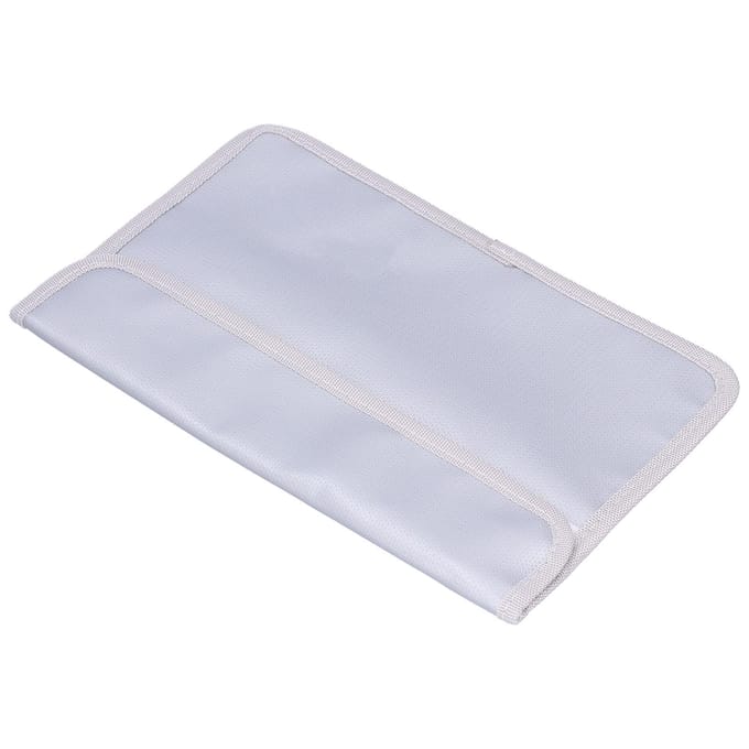 27x17.5cm Brandwerende Documenttas Etui Waterdichte Draagbare Bestandstas met Dubbele Rits gray