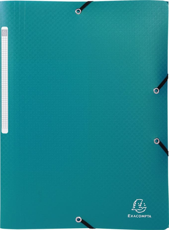 Exacompta 50x Elastomap met 3 kleppen -A4 - PP Opak - Donkergroen - 55083E
