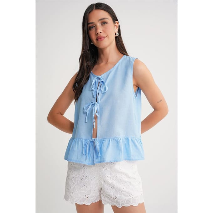 Fleurige Strik Voorpand Blouse