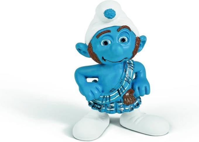 Schleich McSmurf - Schotse smurf - Speelfiguurtje - in kilt - 20732