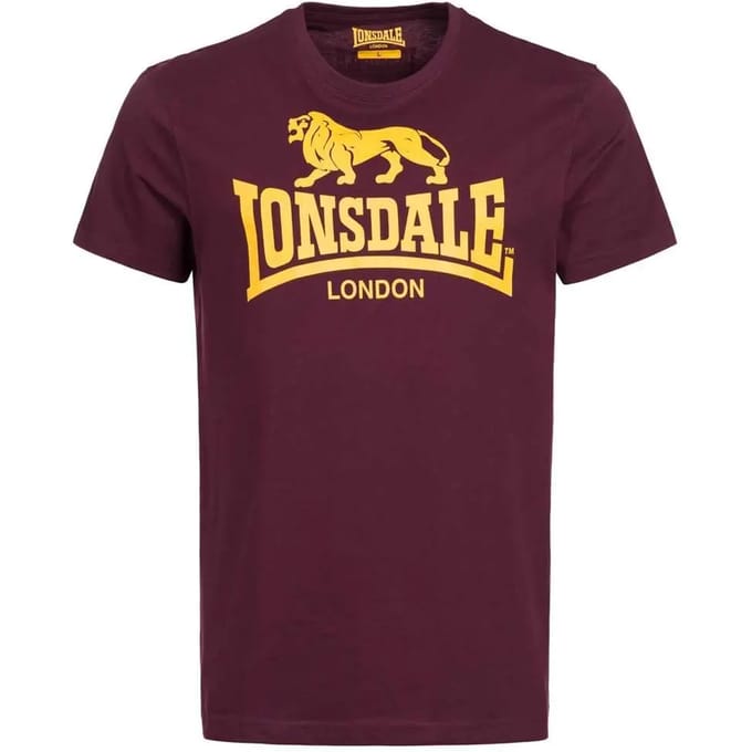 Lonsdale London Logo Heren T-shirt - rood - 3XL