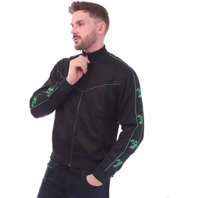 Off White Face Band Slim Track Top voor heren in zwart