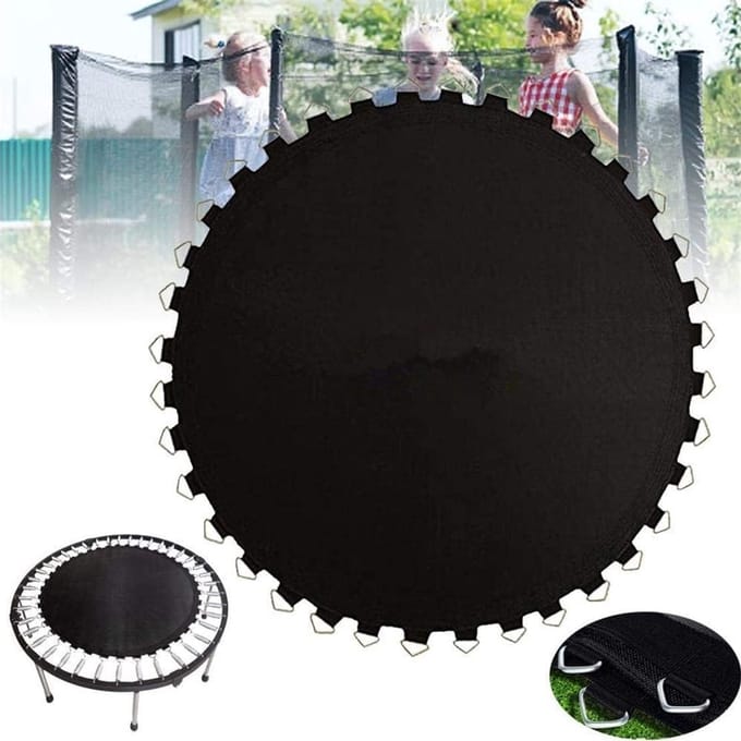 Vervangende Springmat - Trampoline Mat - Buitenplezier - UV-bestendige Materialen - 6-16FT - Zwart