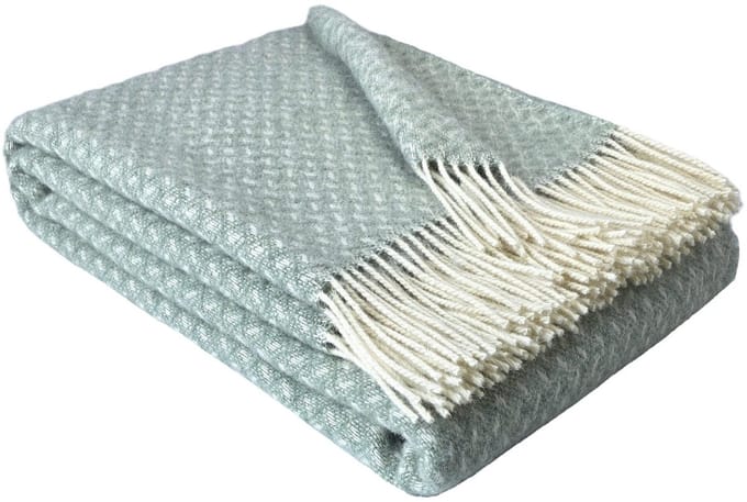 WOOOL Plaid - NORD (Lichtgroen) - 140x200cm - 100% Wol - 350gm/2