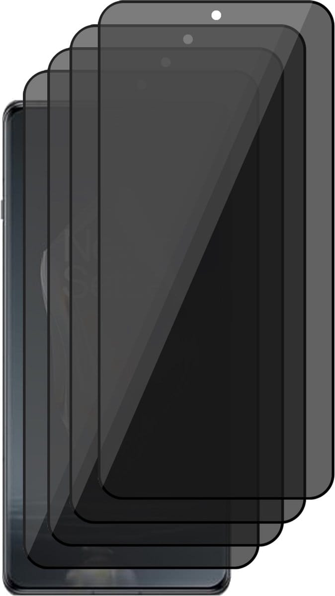 Privacy Screenprotector geschikt voor OnePlus 12R - 4x Volledig Dekkend Glas Screen Protector