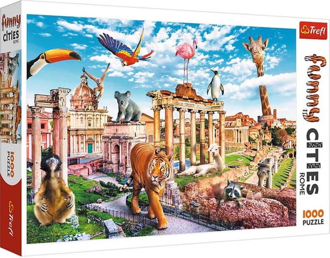 Trefl Puzzle - Funny Cities - Wild Rome (1000 pieces) 2D Puzzels