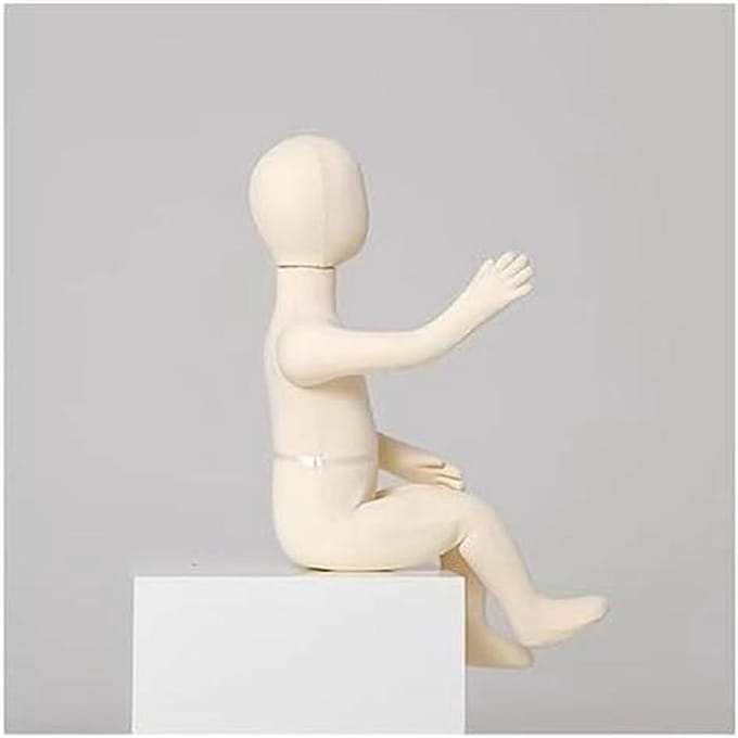 Kinder Paspop - Naai pop - Mode Ontwerp - Zittende Houding - 3 Jaar - Beige