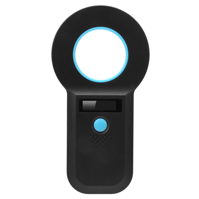 Lecteur de Puce Animale Scanner Microchip Bluetooth pour RFID Portable de Poche 134.2Khz 125Khz Rechargeable black