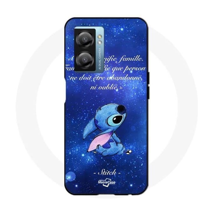Hoesje - Maniacase - Realme V23 - Siliconen - Zwart - Leuke Stitch