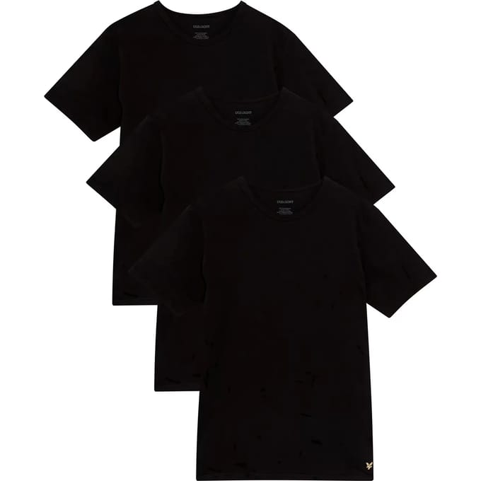 Lyle & Scott Basic 3 pack t-shirt - jet black