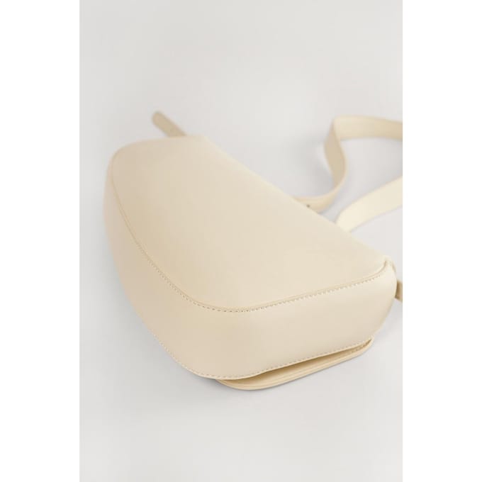 NA-KD Asymmetric Saddle Vrouwen Tas - Offwhite