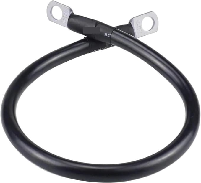 Koperdraad Kabel - Verlengkabel - Batterij Opladen - Zuiver Koper - 20 Cm - Zwart